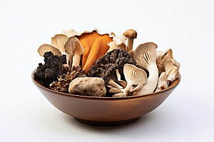 菌菇拼盘火锅食材高清摄影图