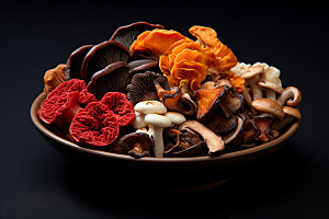 菌菇拼盘高清素菜摄影图
