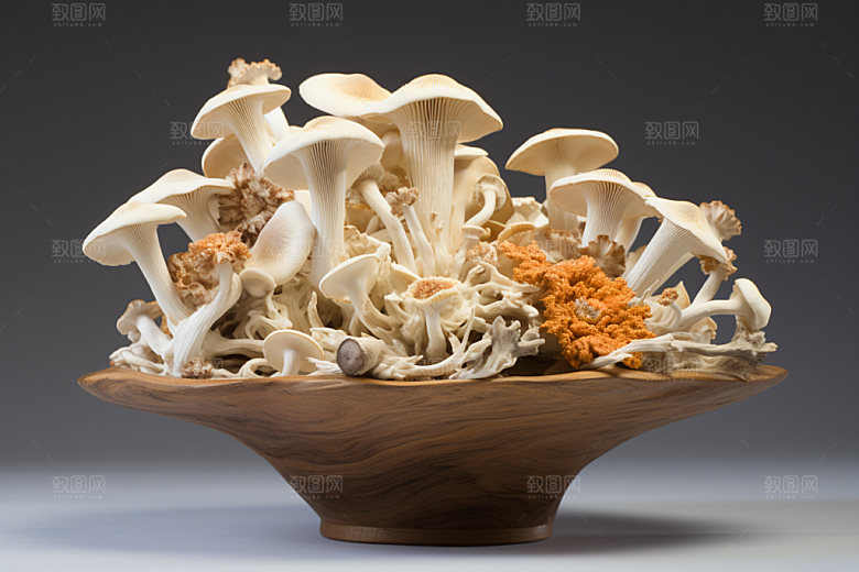 菌菇拼盘高清素菜摄影图