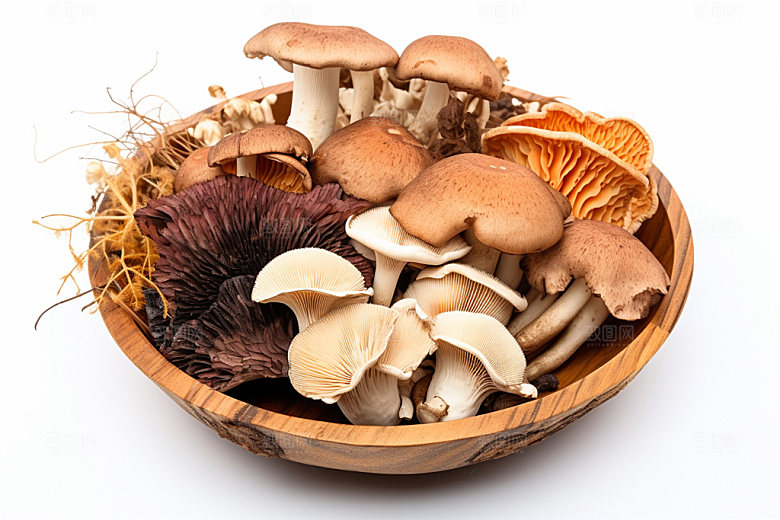 菌菇拼盘火锅食材高清摄影图