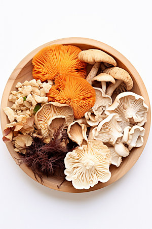 菌菇拼盘高清火锅食材摄影图