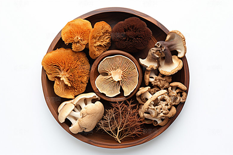 菌菇拼盘蘑菇火锅食材摄影图
