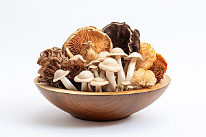 菌菇拼盘蘑菇山珍摄影图