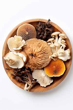 菌菇拼盘火锅食材蔬菜摄影图