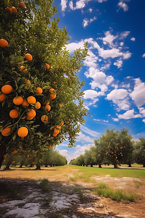 橘子果园种植园农场摄影图