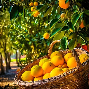 橘子果园农产品橙子摄影图