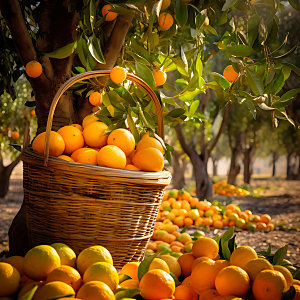 橘子果园农产品橙子摄影图