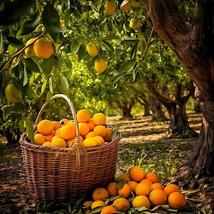 橘子果园橙子种植园摄影图