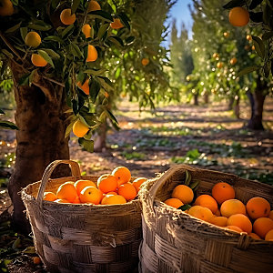 橘子果园自然农场摄影图