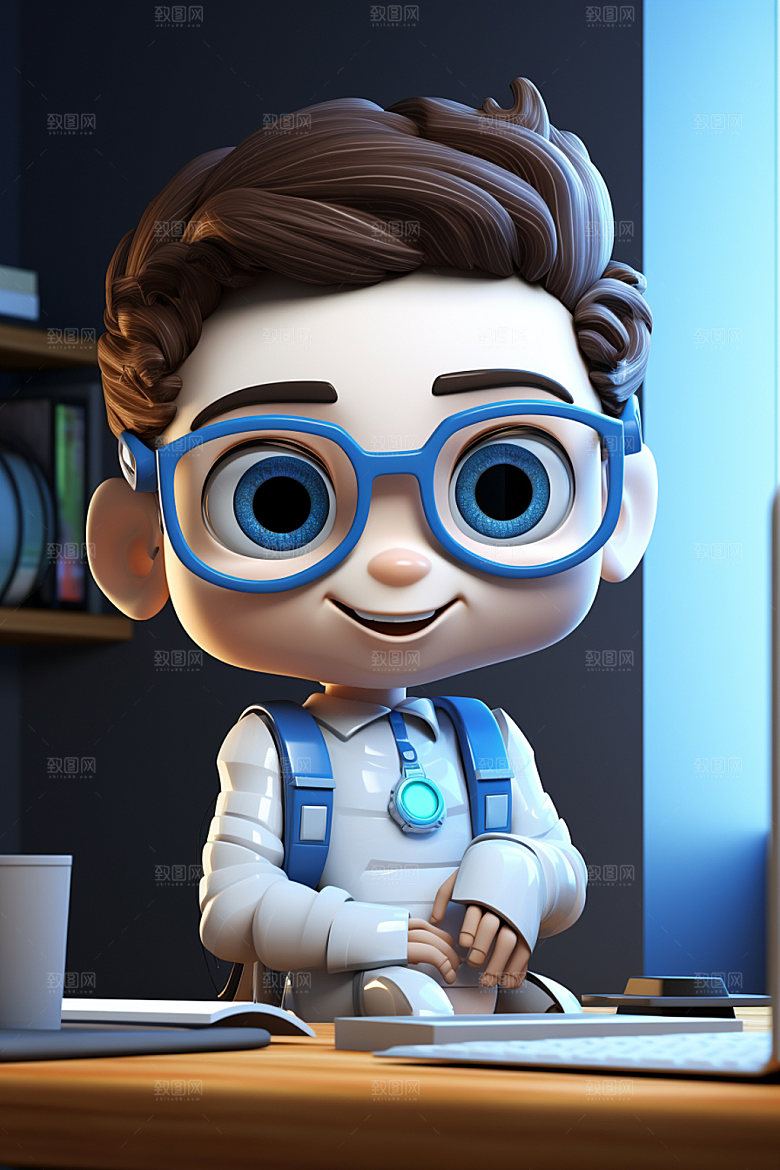 程序员信息3D人物模型