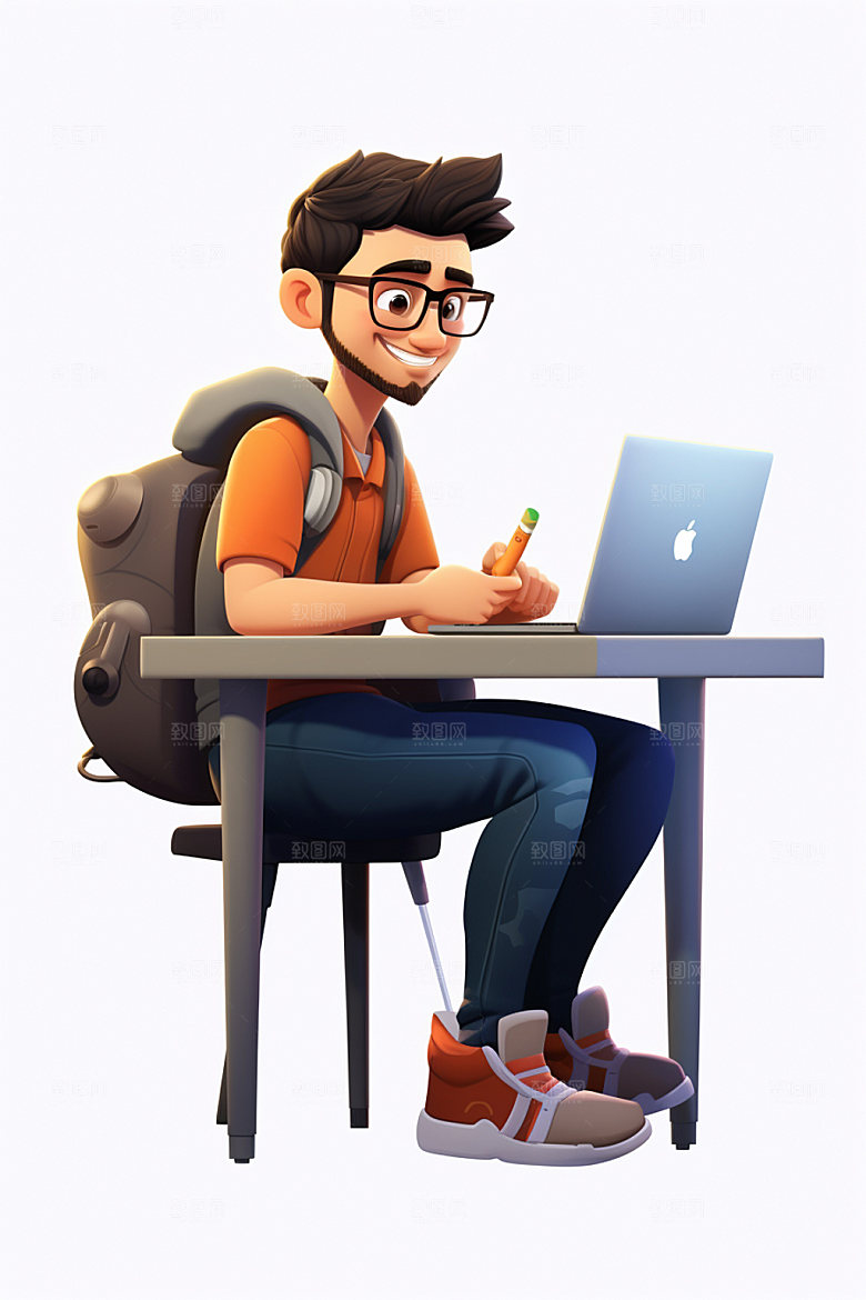程序员立体3D人物模型