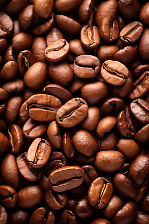 咖啡豆自然食材摄影图