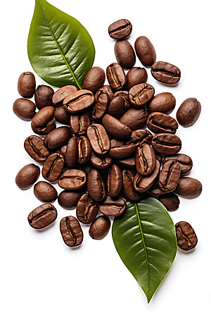 咖啡豆食材高清摄影图