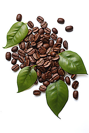 咖啡豆自然植物摄影图