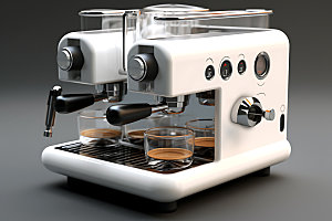 咖啡机产品饮品效果图