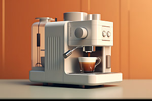 咖啡机电器产品效果图