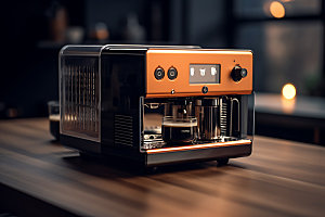 咖啡机模型小家电效果图