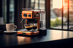 咖啡机饮品咖啡制作效果图