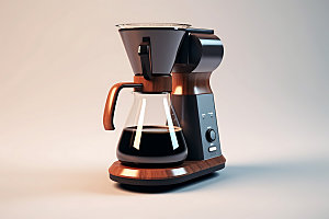 咖啡机咖啡制作厨房用具效果图