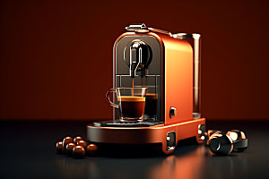 咖啡机产品咖啡制作效果图