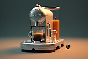 咖啡机电器饮品效果图