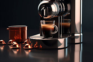 咖啡机产品模型效果图