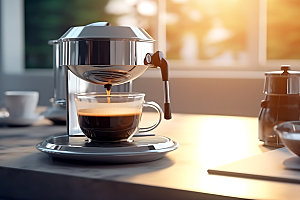 咖啡机产品咖啡制作效果图
