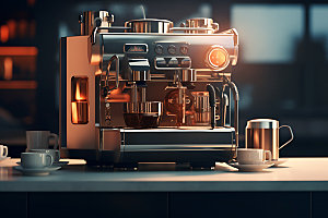 咖啡机小家电产品效果图