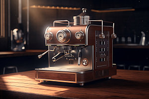 咖啡机电器模型效果图