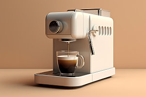 咖啡机电器咖啡制作效果图