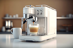 咖啡机咖啡制作产品效果图