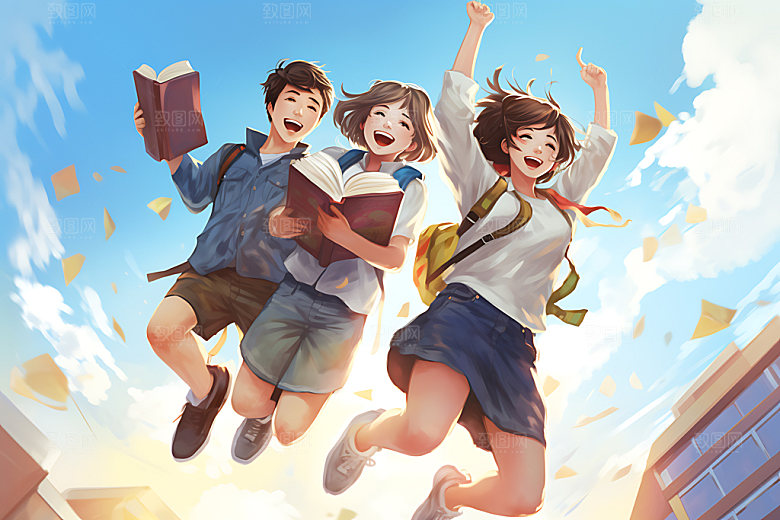 开学报到青春平面插画