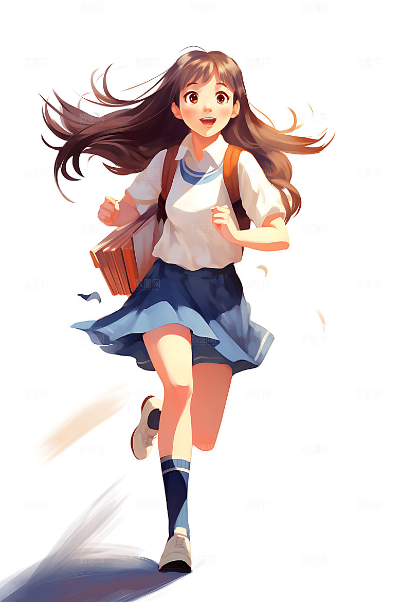 开学青春新学期平面插画