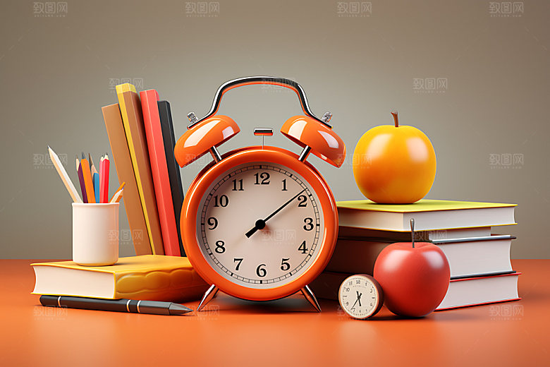 上课闹钟学习用品新学期静物模型