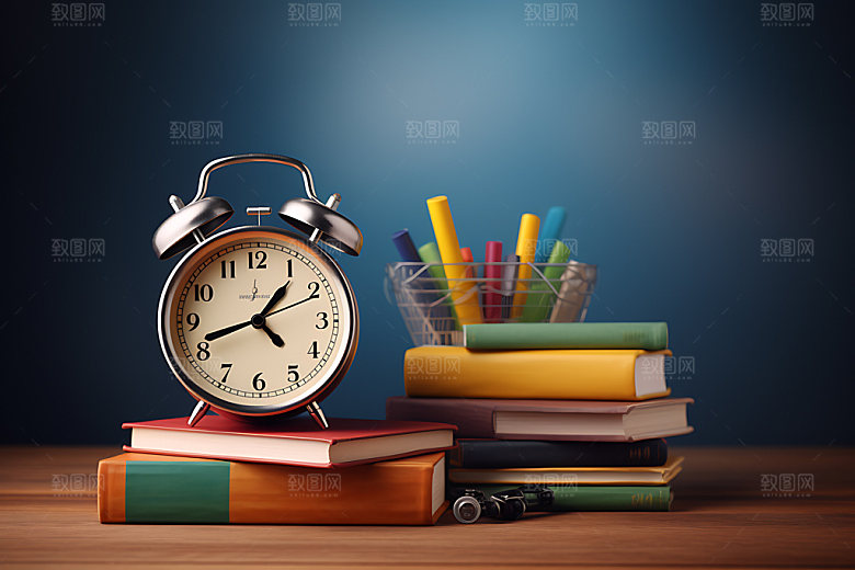 上课闹钟新学期课堂静物模型