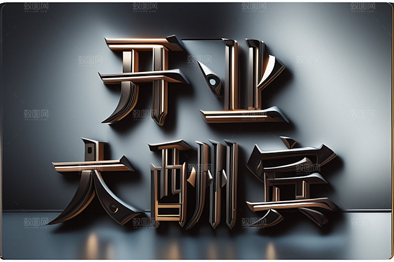 开业设计饭店艺术字