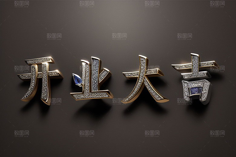 开业创意设计艺术字