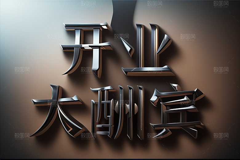 开业立体店铺艺术字
