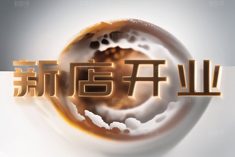 开业3D设计艺术字
