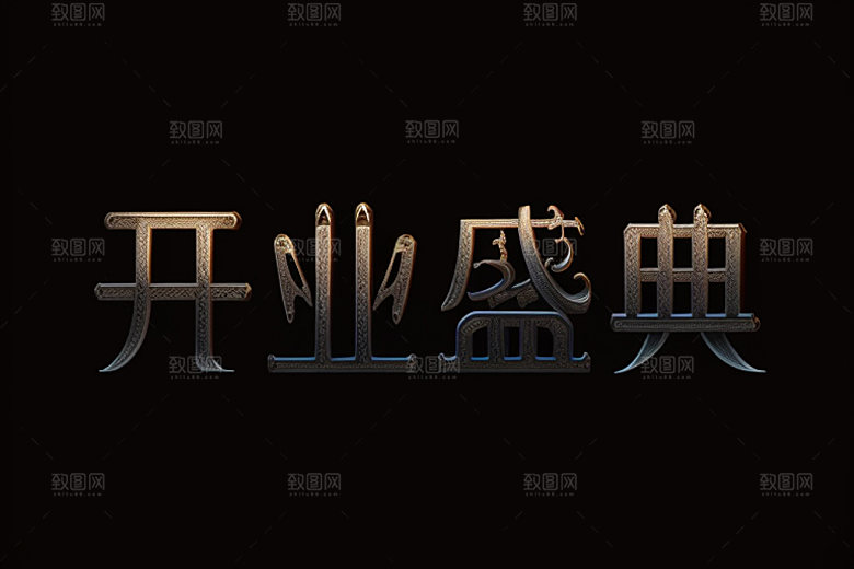 开业店铺设计艺术字