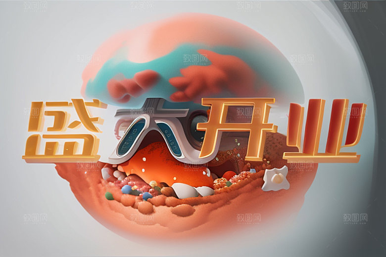 开业商场饭店艺术字