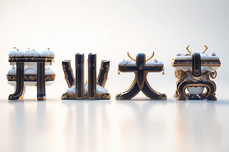 开业饭店设计艺术字