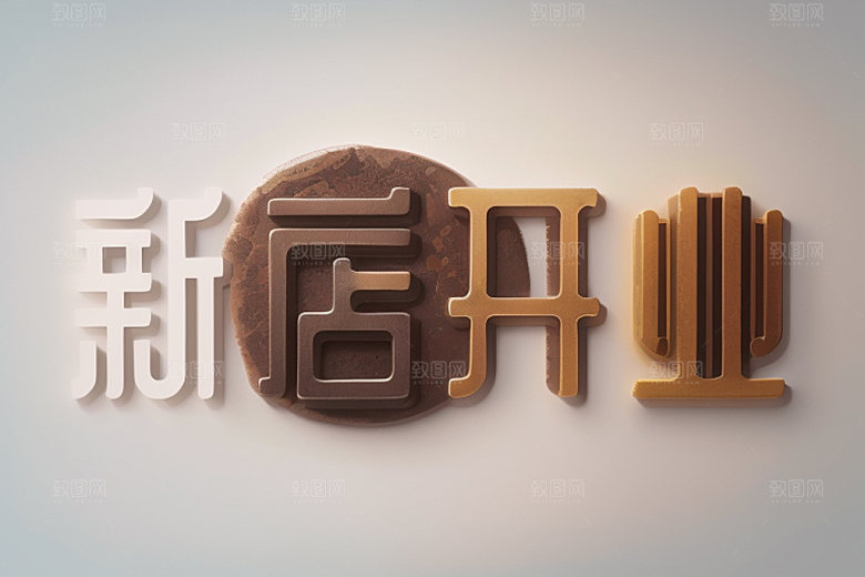 开业店铺创意艺术字