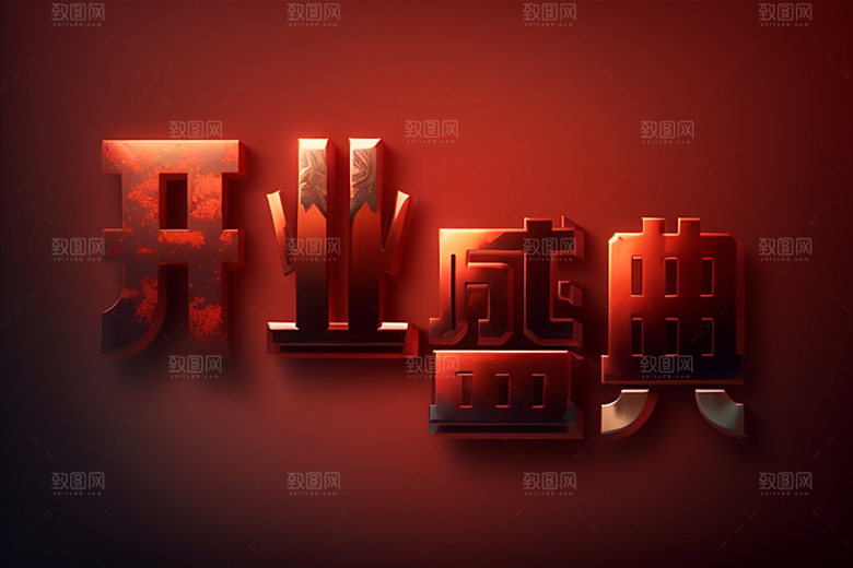 开业饭店立体艺术字