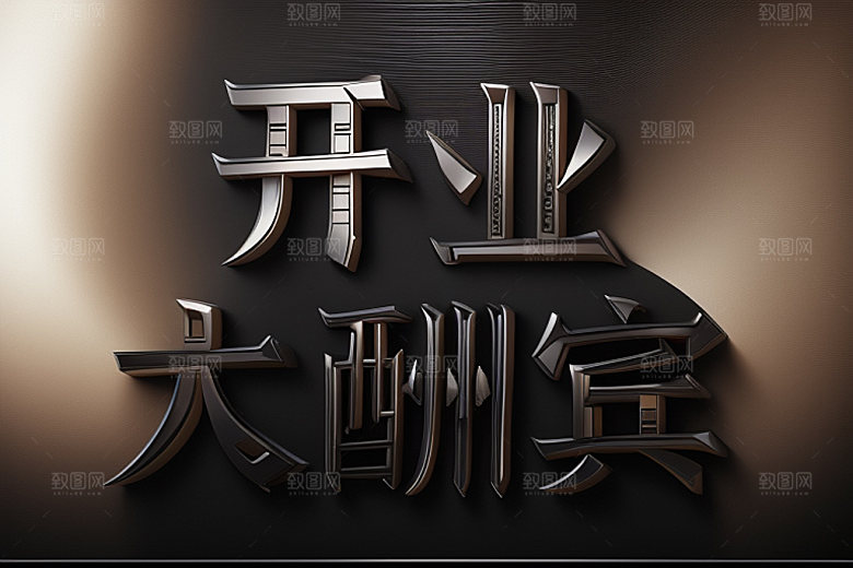 开业商场饭店艺术字