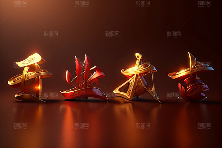 开业商场3D艺术字