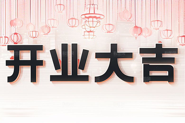 开业创意立体艺术字