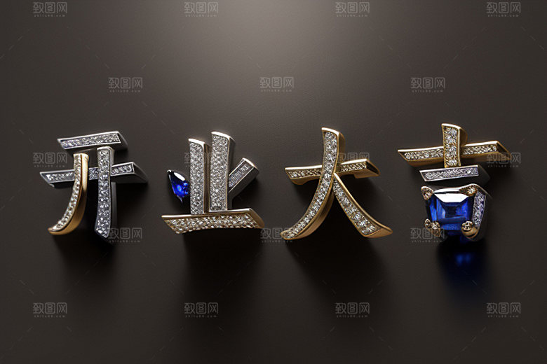 开业创意设计艺术字