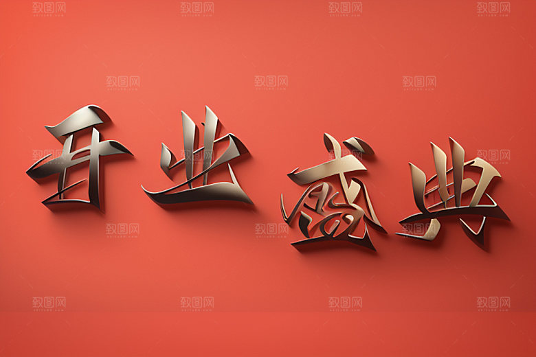 开业商场创意艺术字