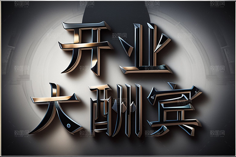 开业商场饭店艺术字